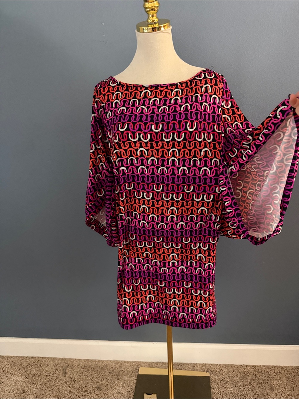 Trina Turk Vibrant Multicolor Patterned Dress